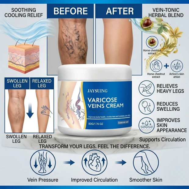JAYSUING Varicose Veins Relief Cream 100% (Money Back Guarantee) - Image 4