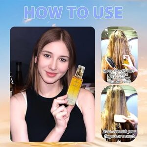 Tgideas Hair Oil Spray -For Dry Hair, Curly Hair, Detangling, Styling and Moisturizing- for Women & Men