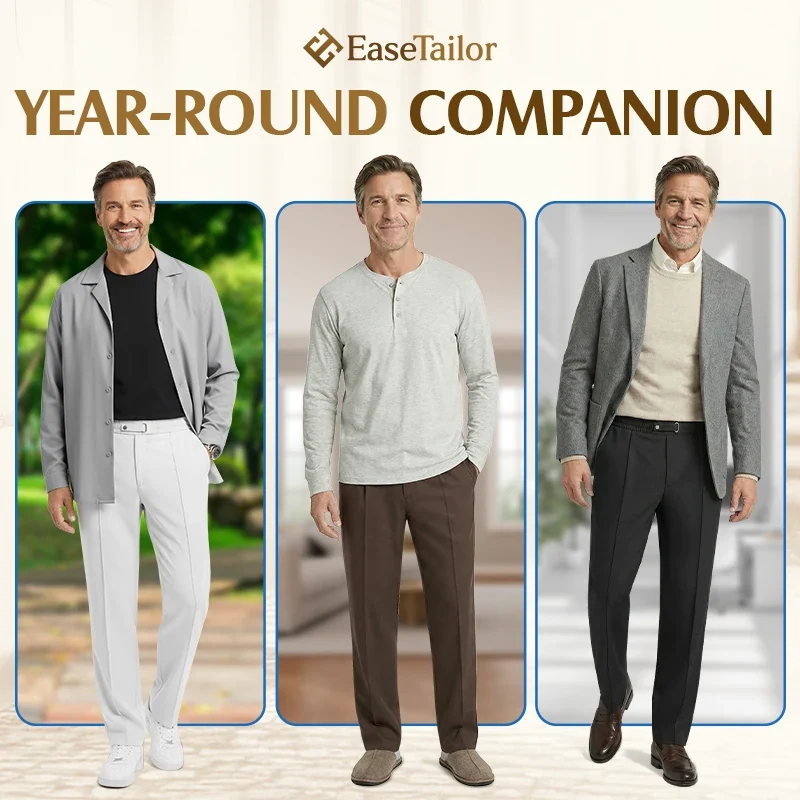 Flexible Straight Fit Smart Comfort Pants - Image 6