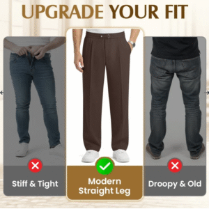 Flexible Straight Fit Smart Comfort Pants