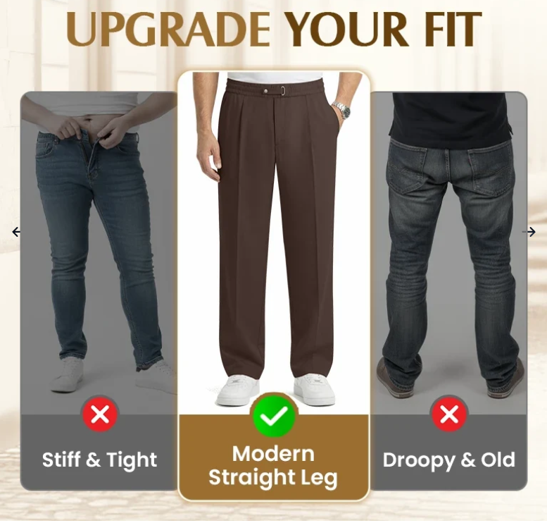 Flexible Straight Fit Smart Comfort Pants