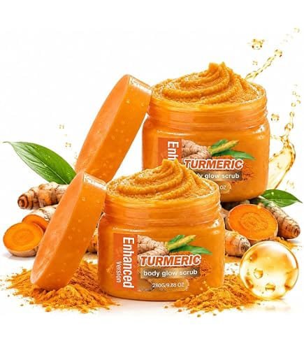 Natural Turmeric Body Glow Scrub & Brightening Bar Combo – Deep Exfoliation & Skin Radiance - Image 2